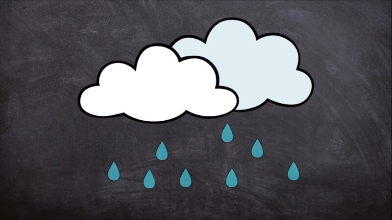 An illustration of the precipitation process